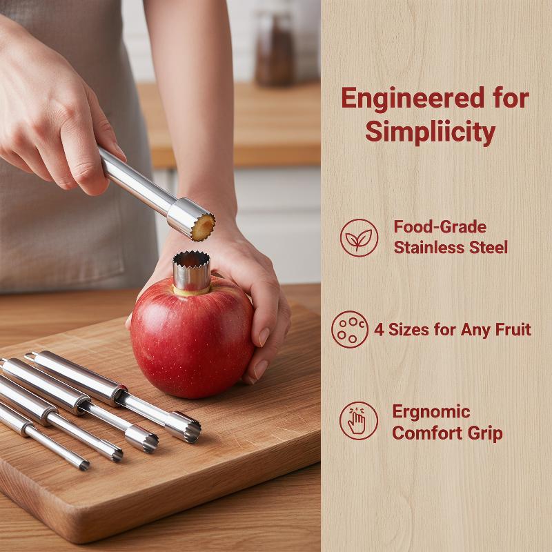 Kitchen Gadgets And Tools - 4 قطع أداة إزالة نواة الفاكهة