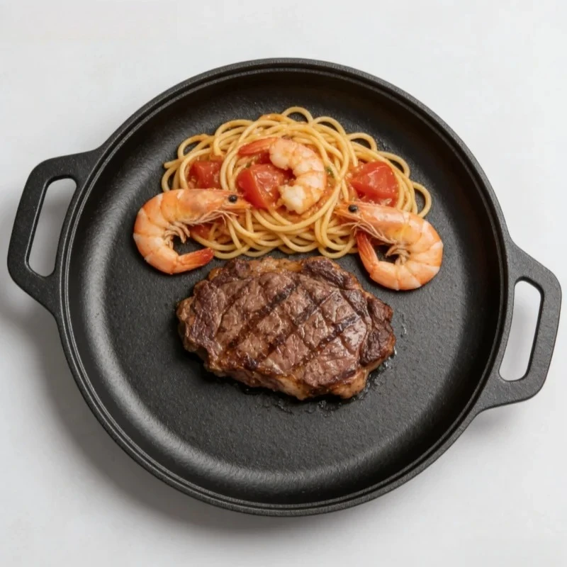 Cast Iron Skillet - مقلاة من الحديد الزهر مقاس 8.7/9.8/11/11.8