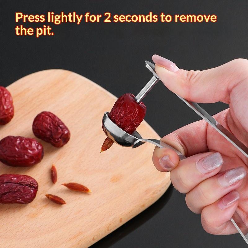 Kitchen Gadgets And Tools - أداة إزالة نوى التمر من الفولاذ