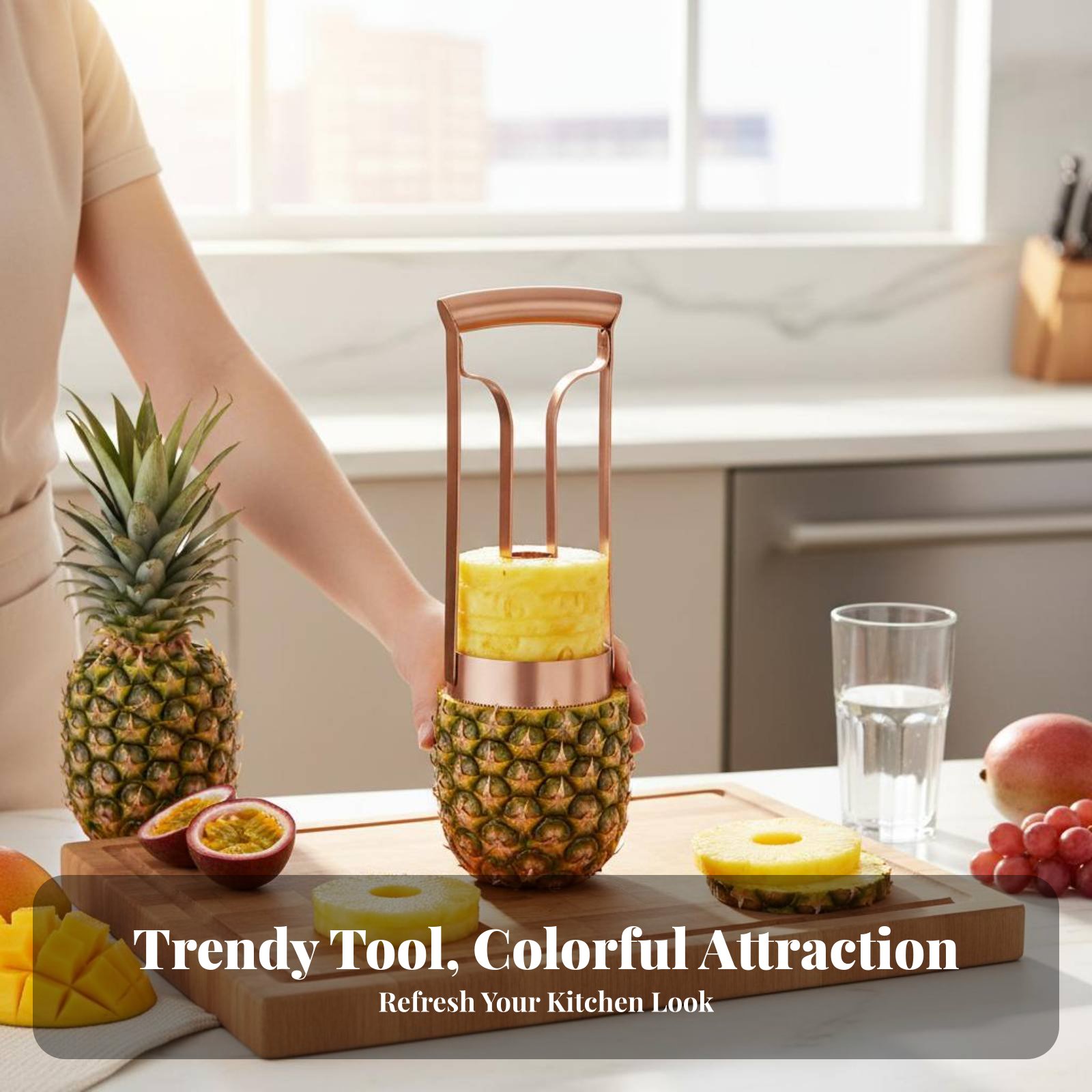 قطاعة أناناس من الفولاذ المقاو - مراجعة Kitchen Gadgets And Tools وسعره