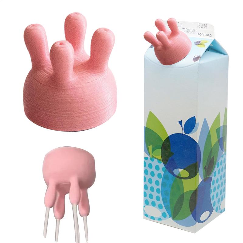 غطاء زجاجة الحليب غطاء كرتوني  - مراجعة Kitchen Gadgets To 3D Print وسعره