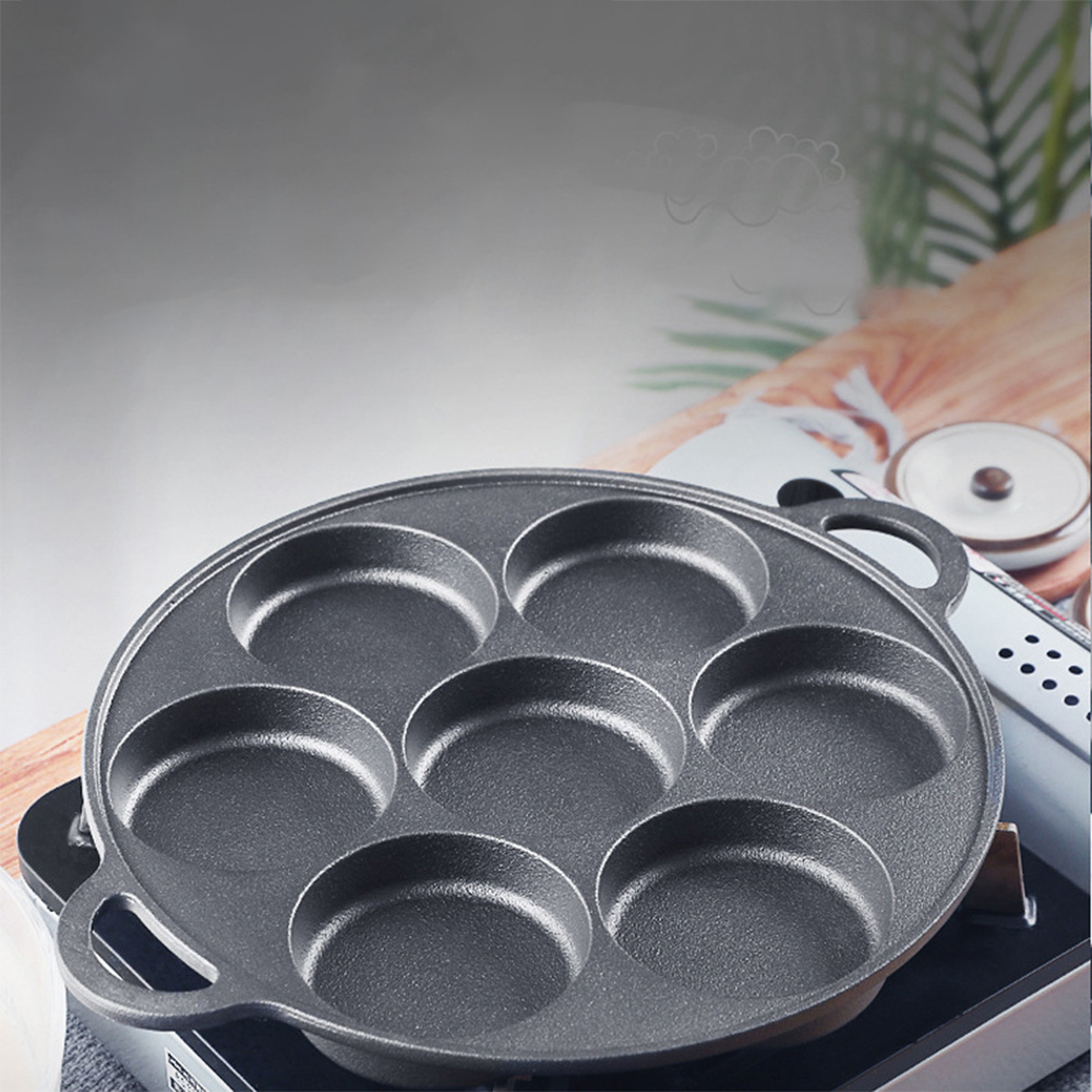 مقلاة حديدية بـ 7 فتحات غير لا - مراجعة Cast Iron Skillet وسعره