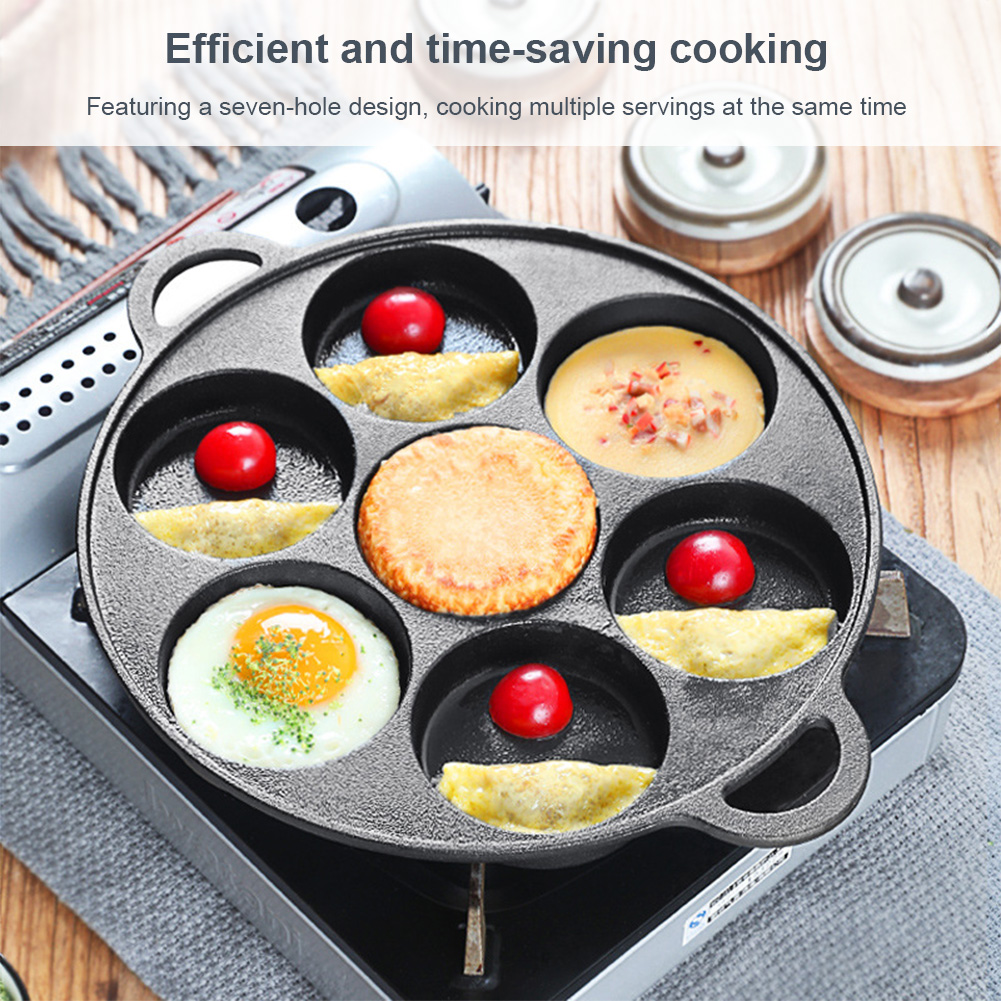 مقلاة حديدية بـ 7 فتحات غير لا - مراجعة Cast Iron Skillet وسعره
