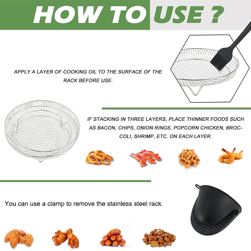 3 طبقات رف المقلاة الهوائية تك - مراجعة Kitchen Gadgets Air Fryer وسعره