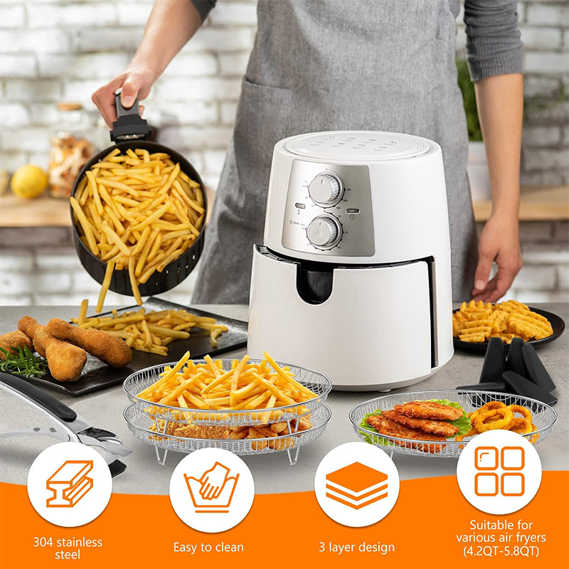 3 طبقات رف المقلاة الهوائية تك - مراجعة Kitchen Gadgets Air Fryer وسعره