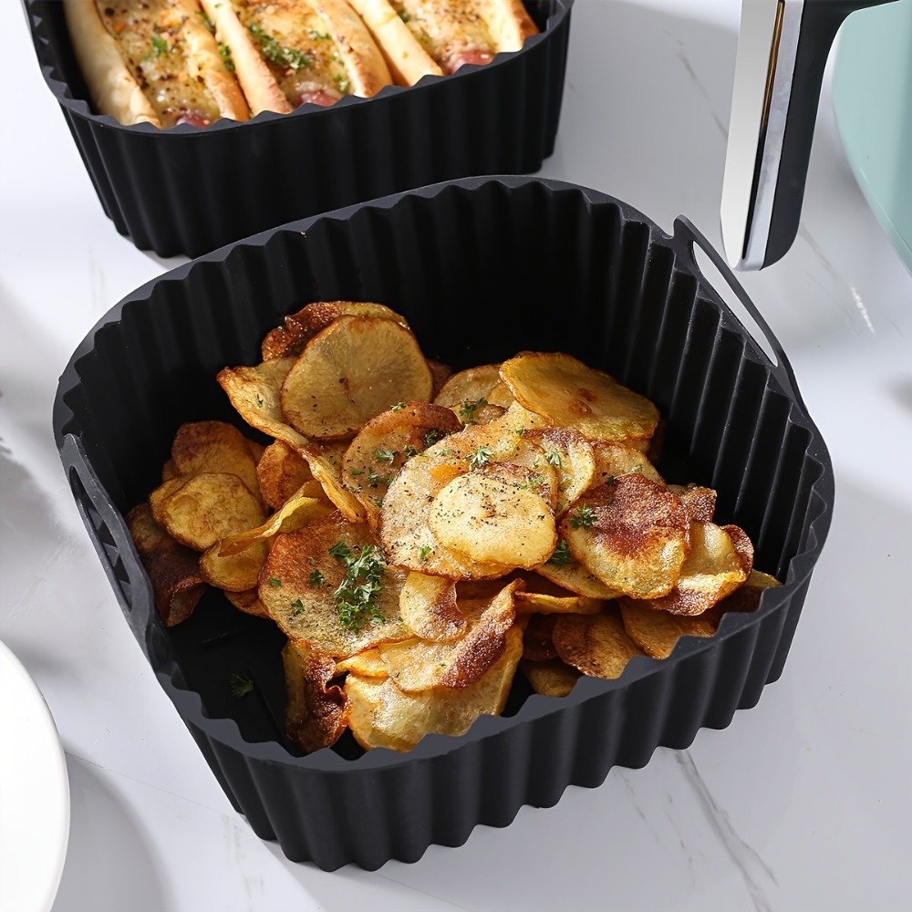 بطانات سيليكون مربعة قابلة لإع - مراجعة Kitchen Gadgets Air Fryer وسعره