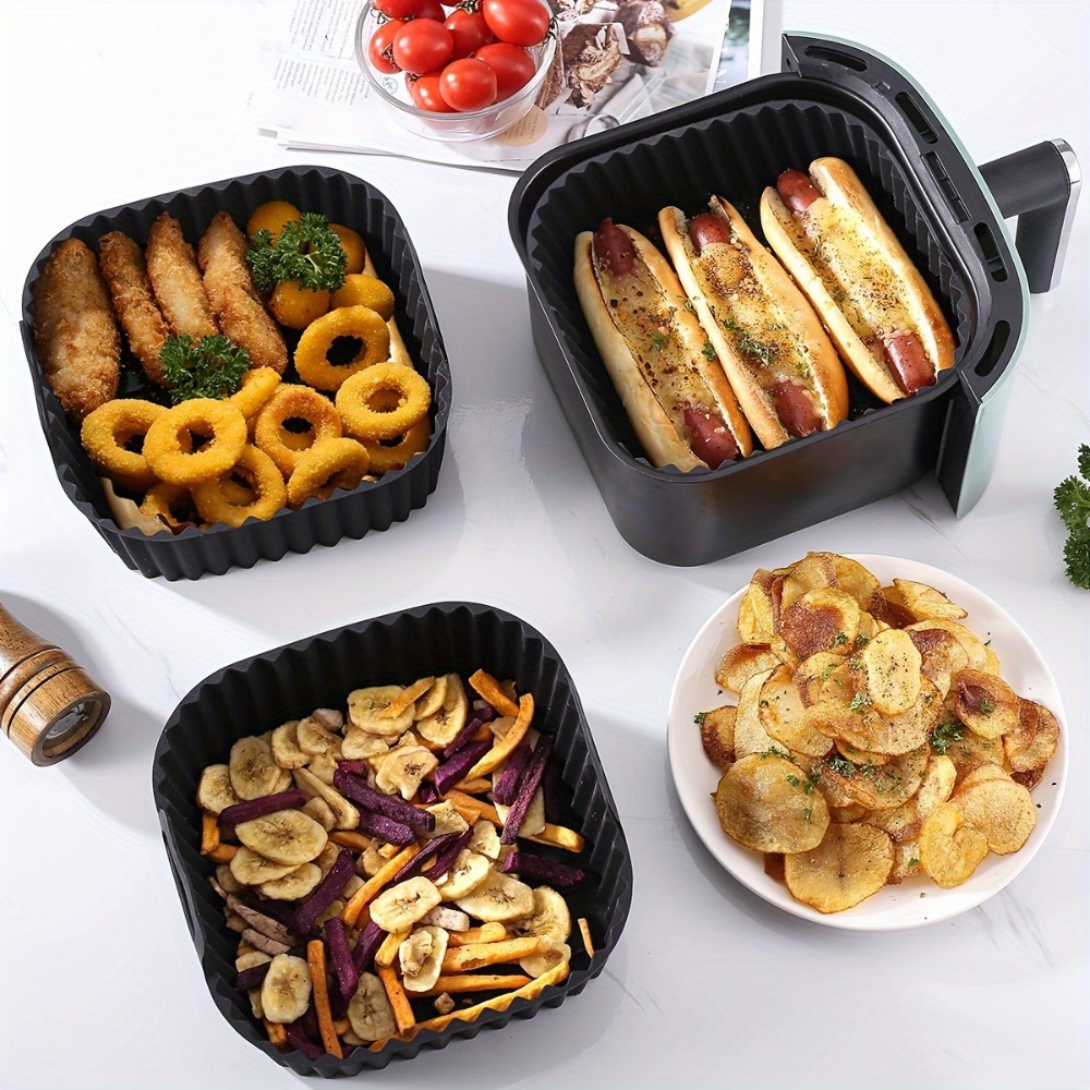 بطانات سيليكون مربعة قابلة لإع - مراجعة Kitchen Gadgets Air Fryer وسعره