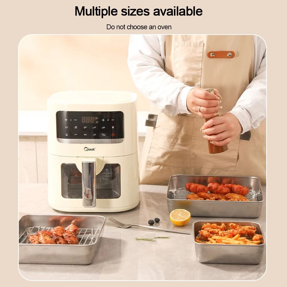 رف طهي دائري مربع الشكل مع أرج - مراجعة Kitchen Gadgets Air Fryer وسعره