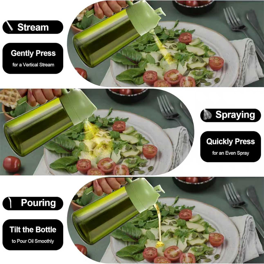 موزع زيت الزيتون الزجاجي 2 في  - مراجعة Kitchen Gadgets Air Fryer وسعره