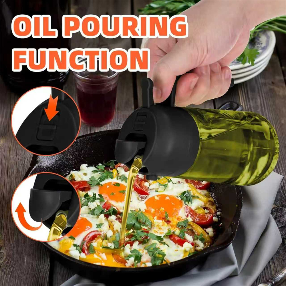 موزع زيت الزيتون الزجاجي 2 في  - مراجعة Kitchen Gadgets Air Fryer وسعره