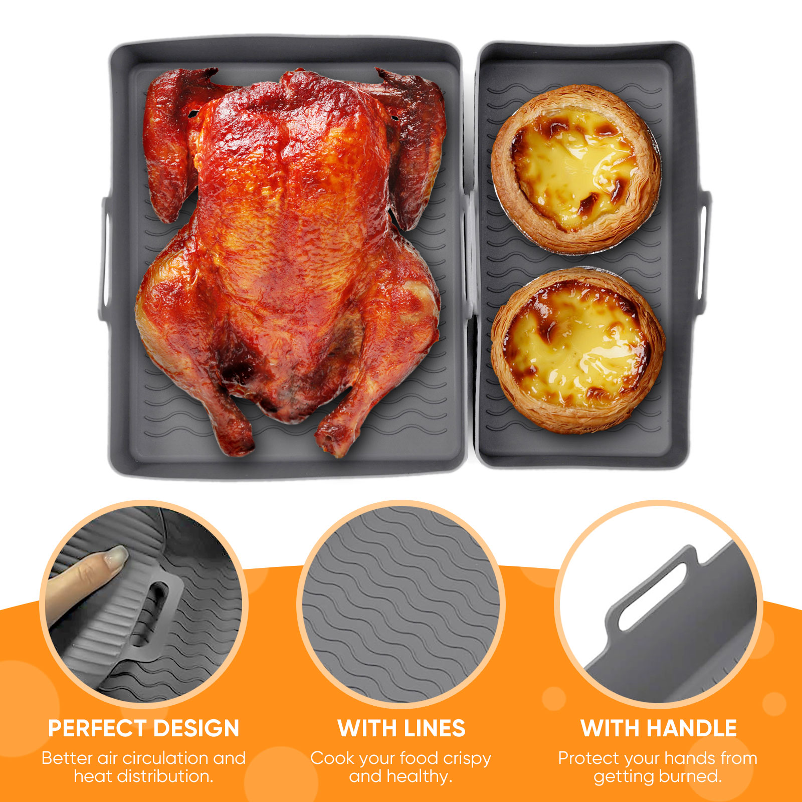 2 قطعة مجموعة سيليكون الهواء ا - مراجعة Kitchen Gadgets Air Fryer وسعره