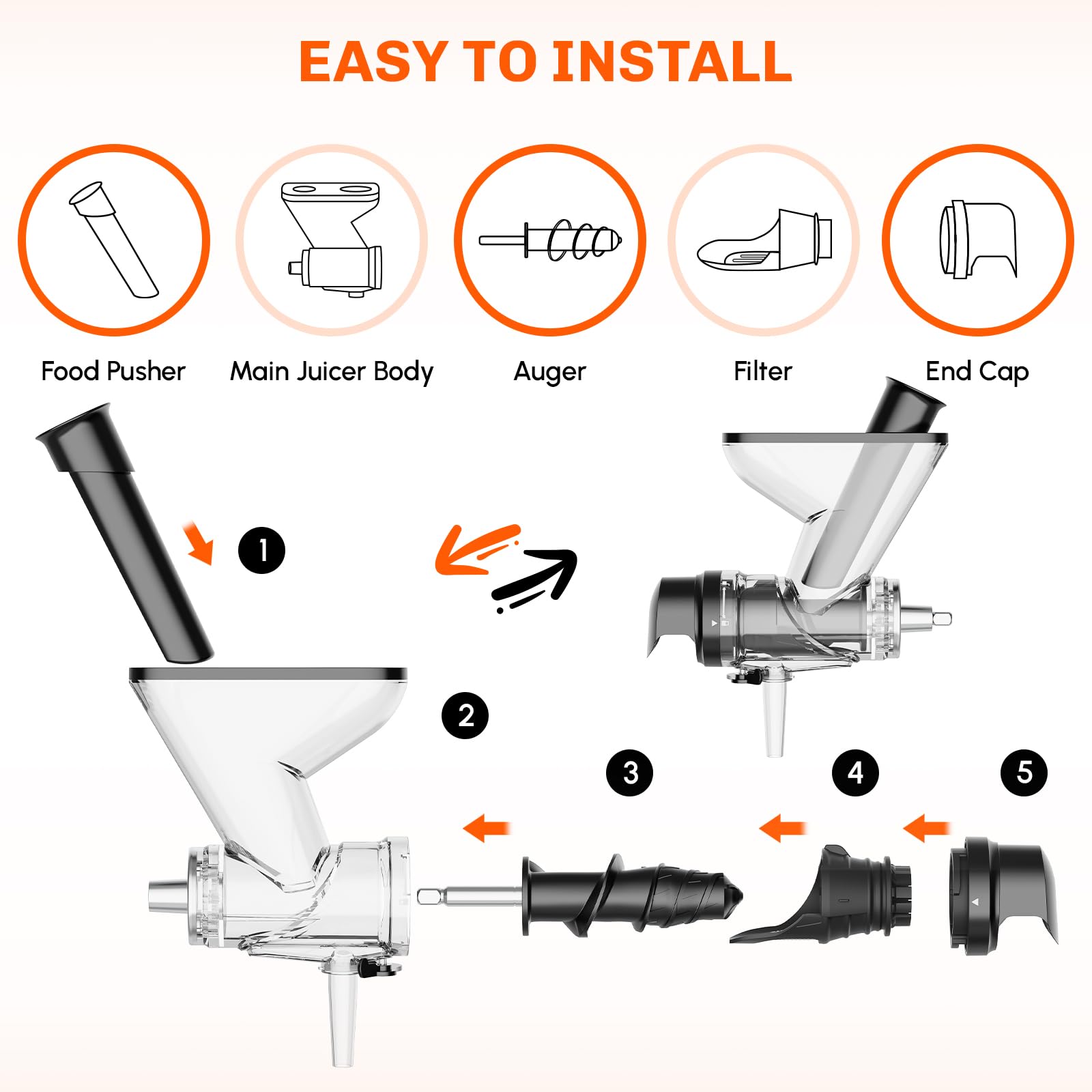 ملحق عصارة بالضغط البارد البطي - مراجعة Kitchen Gadgets Machine وسعره