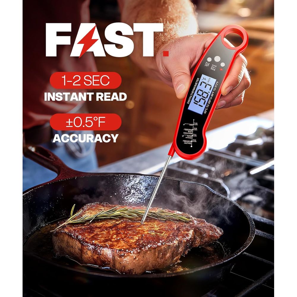 ميزان حرارة رقمي للحوم للشواء، - مراجعة Kitchen Gadgets Air Fryer وسعره