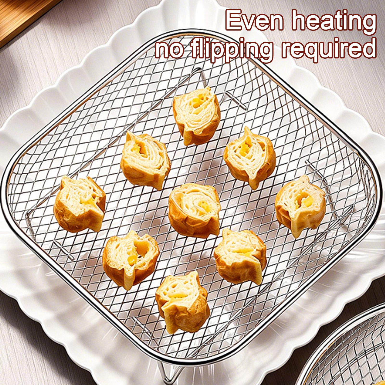 رف قلاية هوائية من الستانلس ست - مراجعة Kitchen Gadgets Air Fryer وسعره